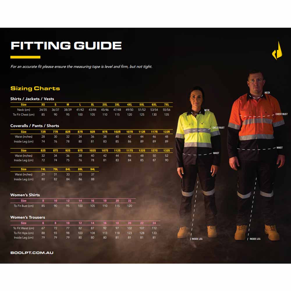 Bool Sizing Guide