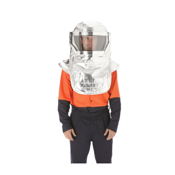 Aluminised Aramid Hood with Clear Visor - Glo-Safe