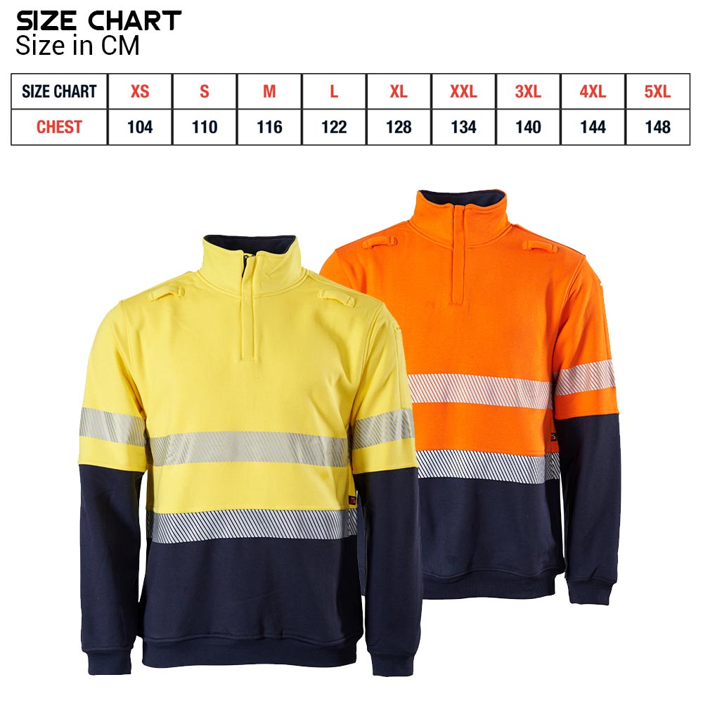 Windbreaker HRC2 Size Chart