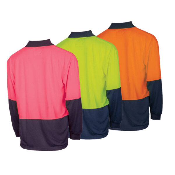 Recycled Long Sleeve Hi-vis Polo Shirt - Bool