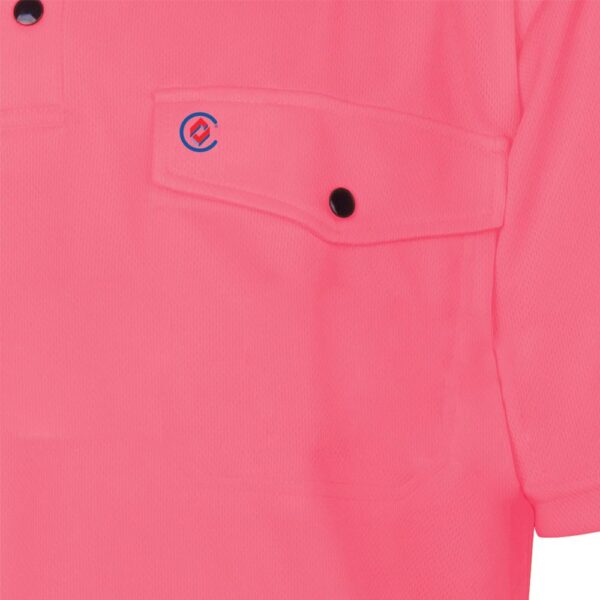 Recycled Long Sleeve Hi-vis Polo Shirt Pink - Bool