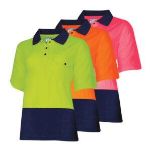 Womens Recycled Short Sleeve Hi-vis Polo Shirt - Bool