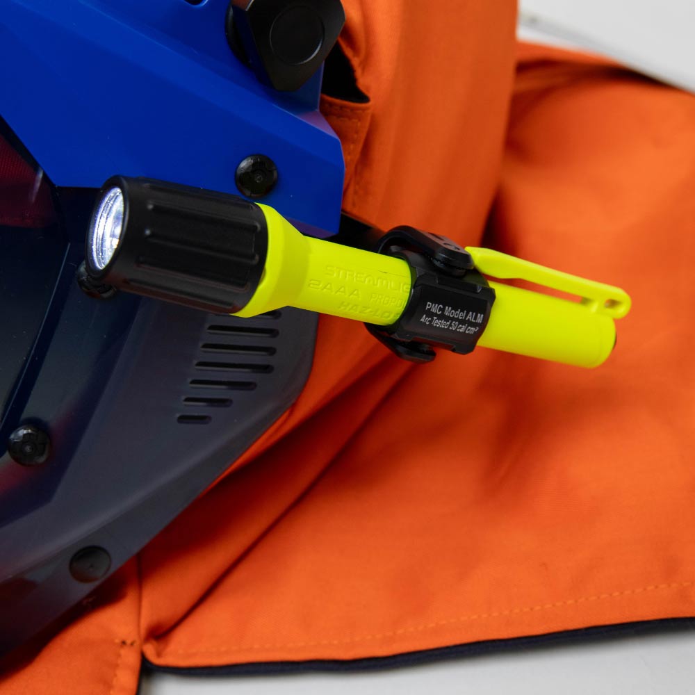 Arc flash Lift Up Hood HRC4 43cal/cm2 with Torch - Sherwood Nomex