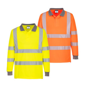 Recycled Hi-vis Polo Shirt Long Sleeve 6 Pack - Portwest
