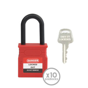 Padlock Dielectric Shank 38mm - 10 Pack - Volt Safety
